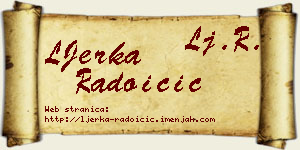 LJerka Radoičić vizit kartica